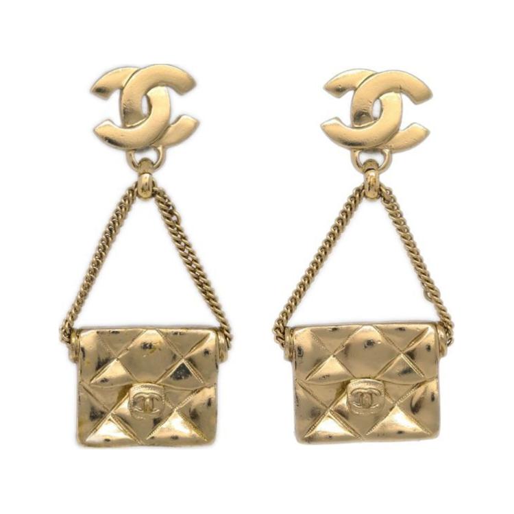 CHANEL 2002 Cc Bag-charm Earrings