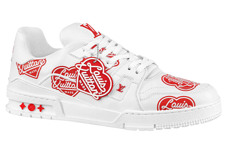 LOUIS VUITTON X Nigo Trainers 'White With Red Logo Hearts'