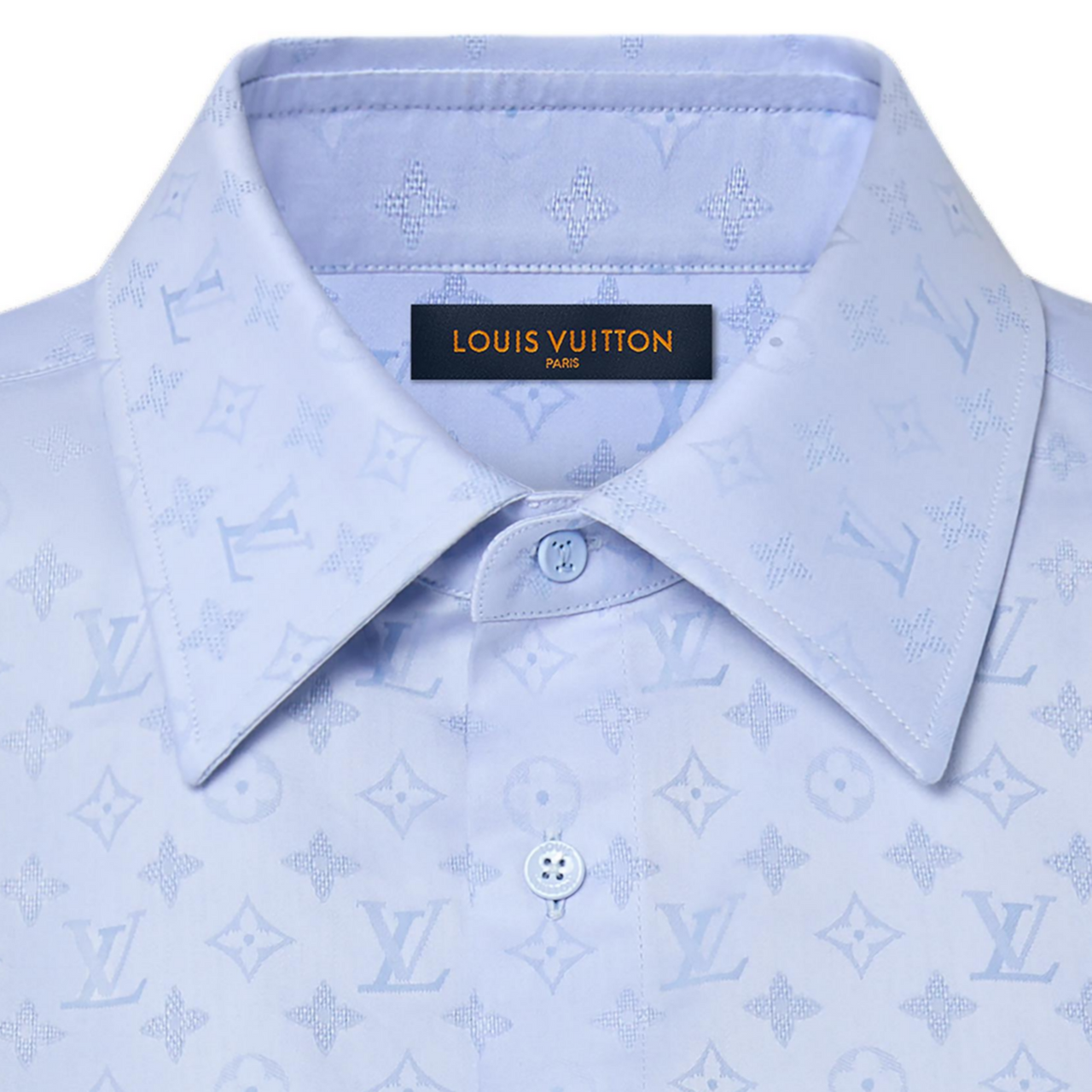LOUIS VUITTON Monogram Short-Sleeved Cotton Shirt