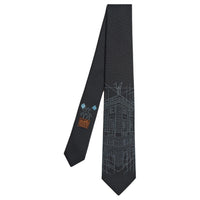 HERMES Mulberry Silk Ties Men's Blue