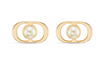 DIOR Resin, Metal Stud Earrings Women's Gold