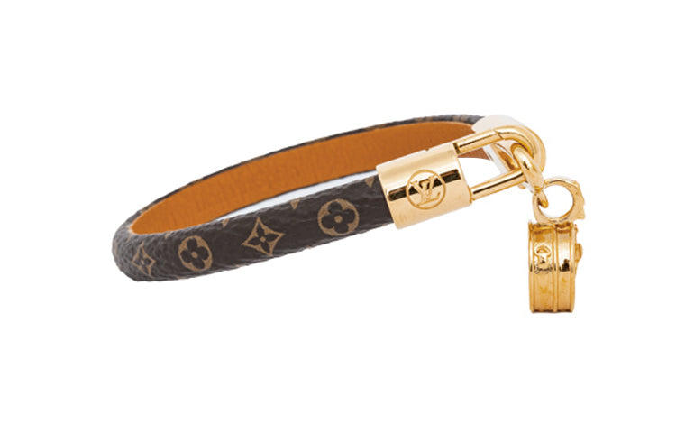 LOUIS VUITTON Calfskin Monogram Bangles Women's Brown