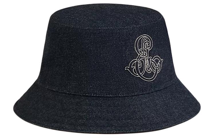HERMES Cotton Bucket Hats Women's Blue