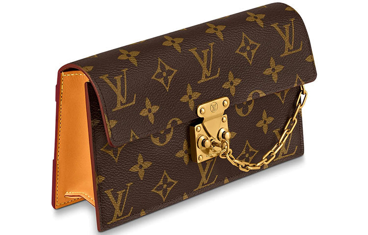 LOUIS VUITTON S Lock Belt Pouch Monogram Mm Brown