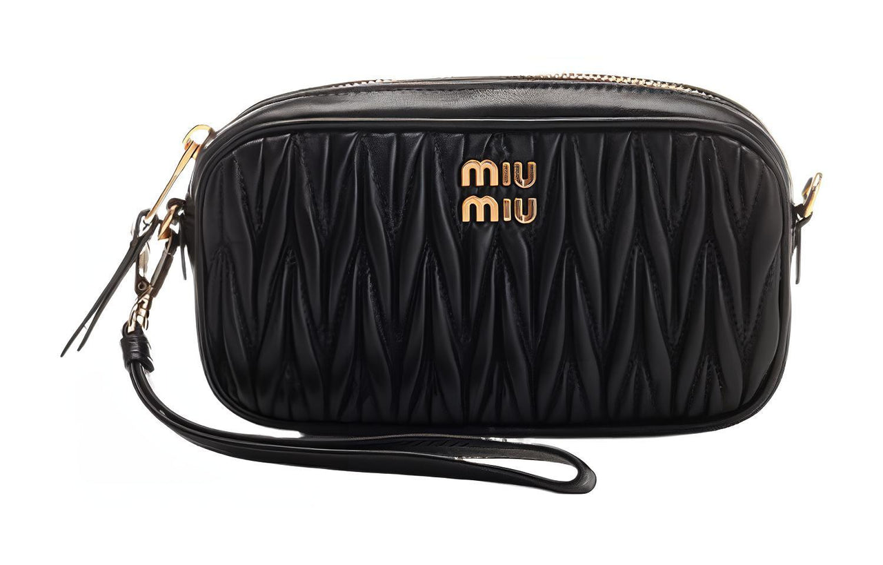 MIU MIU Lambskin Clutch Women's Black