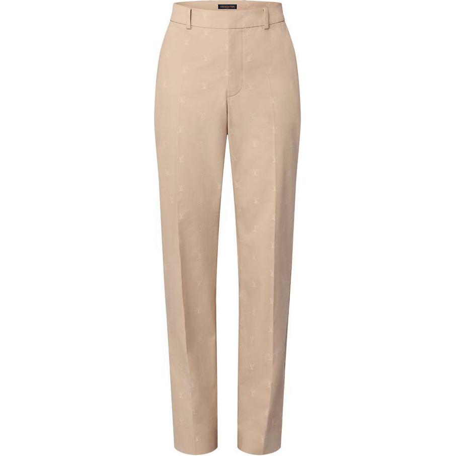 LOUIS VUITTON Lv Blason Cotton Jacquard Chino Pants