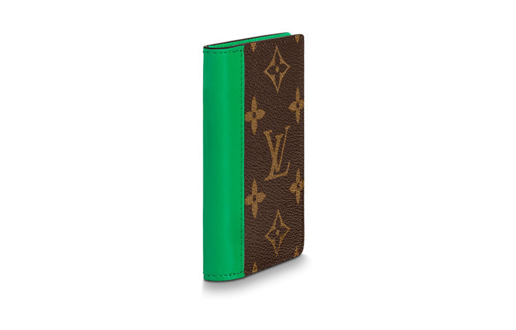 LOUIS VUITTON Pocket Organizer Monogram Macassar Minty Green