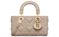 DIOR Lady D-JOY Sheepskin Shoulder Bag Crossbody Bag Handbag Extra Mini Women's Rouge Beige