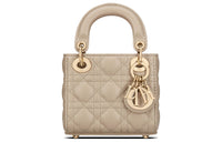 DIOR Lady Dior Sheepskin Daisie Bag Shoulder Bag Crossbody Bag Handbag Extra Mini Women's Beige