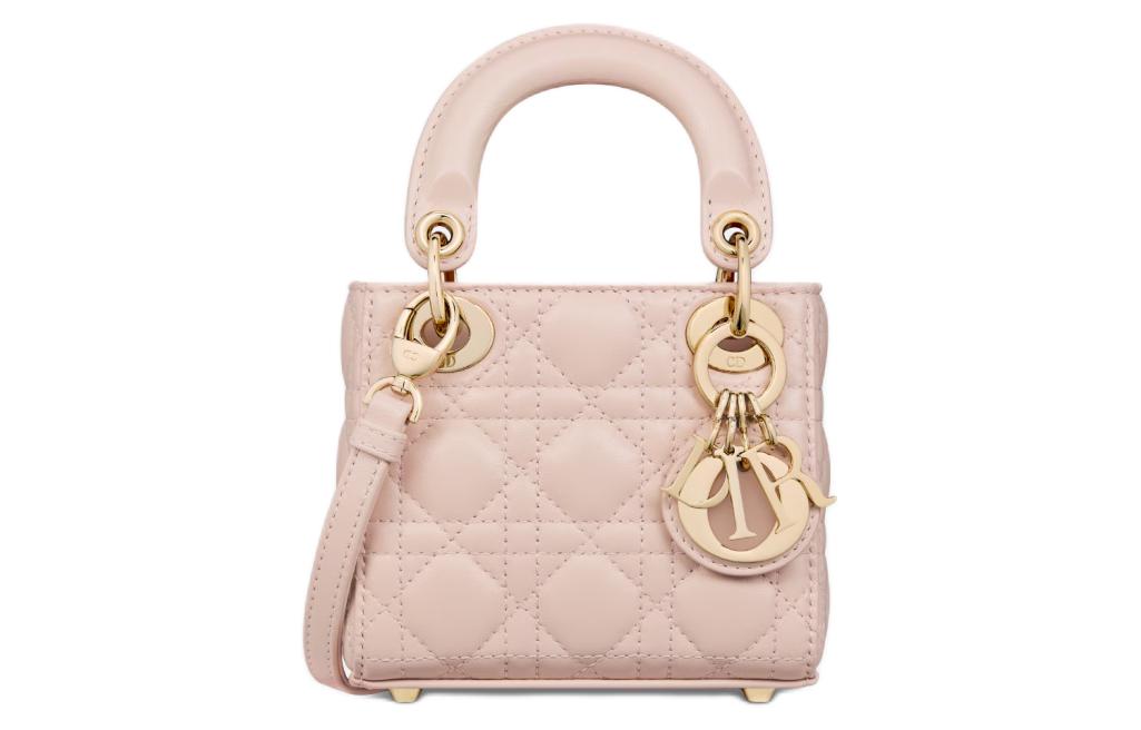DIOR Lady Dior Sheepskin Lady Dior Bag, Shoulder Bag, Crossbody Bag, Handbag Extra Mini Women's Rouge Pink