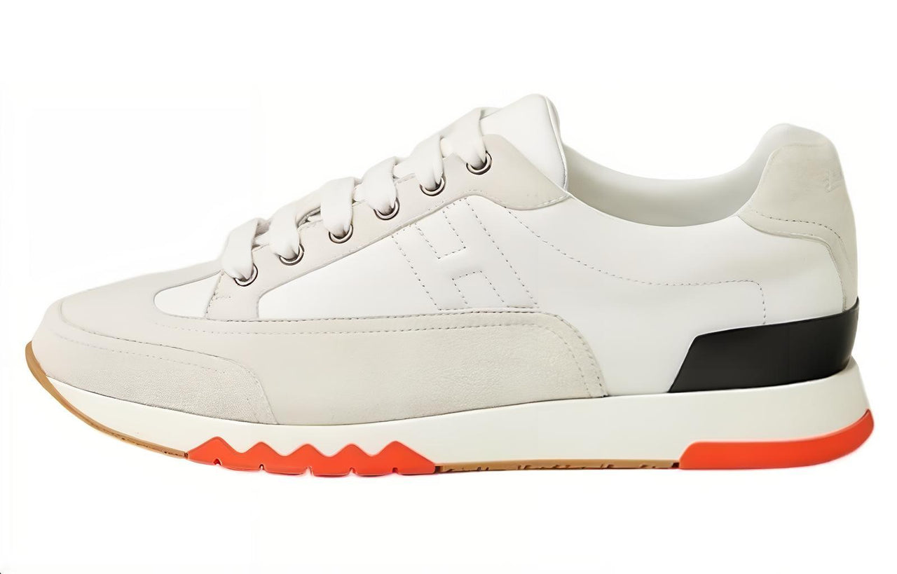 HERMES Trail Low-Top Casual Shoes Men's White