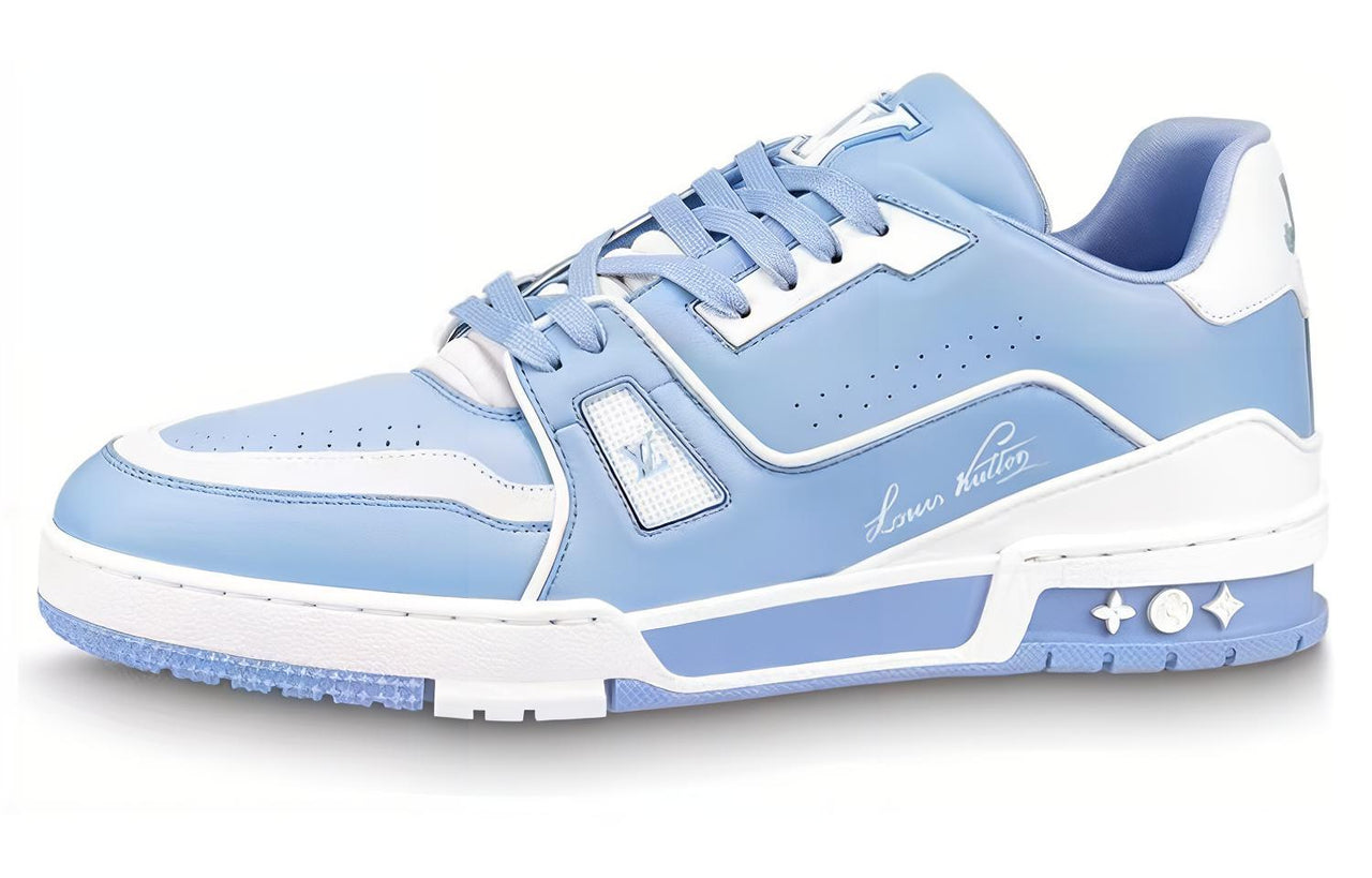 LOUIS VUITTON Lv Trainer #54 Light Blue White