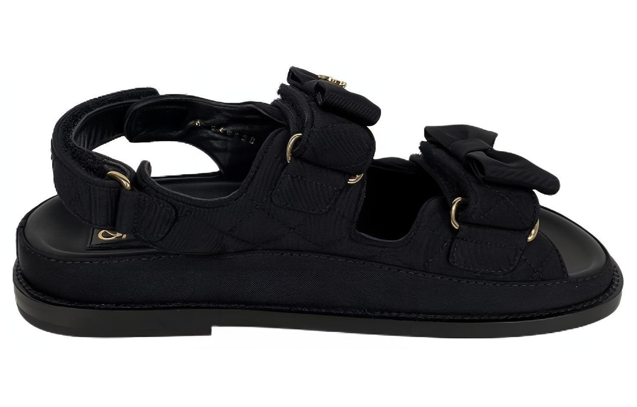 CHANEL Beach Sandals Women's Black