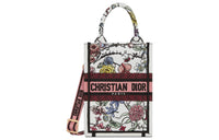 DIOR Embroidery Tote Bag Shopping Bag Cell Phone Pouch Shoulder Bag Crossbody Bag Handbag Mini Women's White