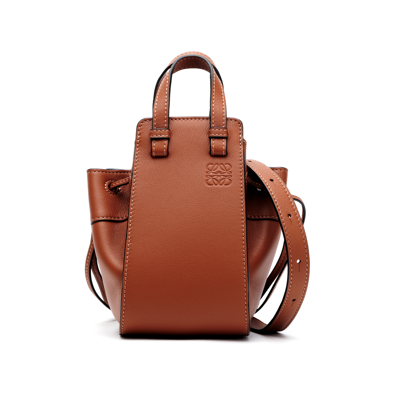 LOEWE Calfskin Hammock Bag Handbag Shoulder Bag Crossbody Bag Backpack Mini Women's Brown/Caramel