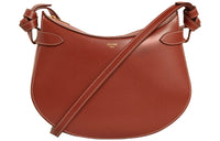 CELINE Velvet Crossbody Bag Shoulder Bag Women's Red Wood Color