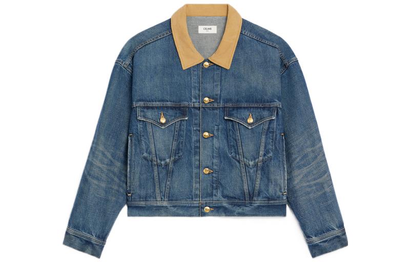 CELINE Denim Jackets Women's Blue