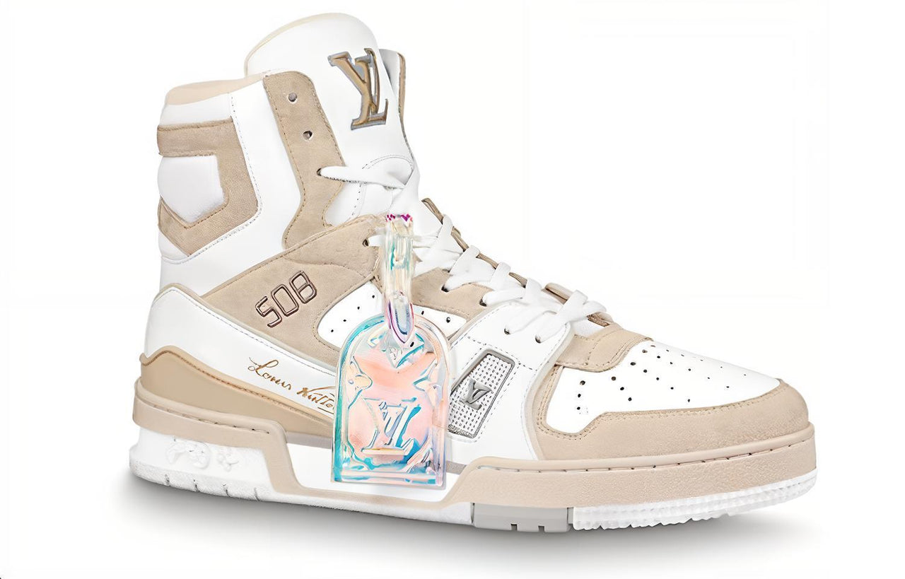 LOUIS VUITTON Trainer Sneaker White Iridescent