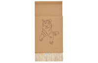 HERMES Silk Scarves Unisex Dark Beige