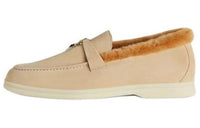 Loro Piana Summer Charms Walk Loafers Women's Beige