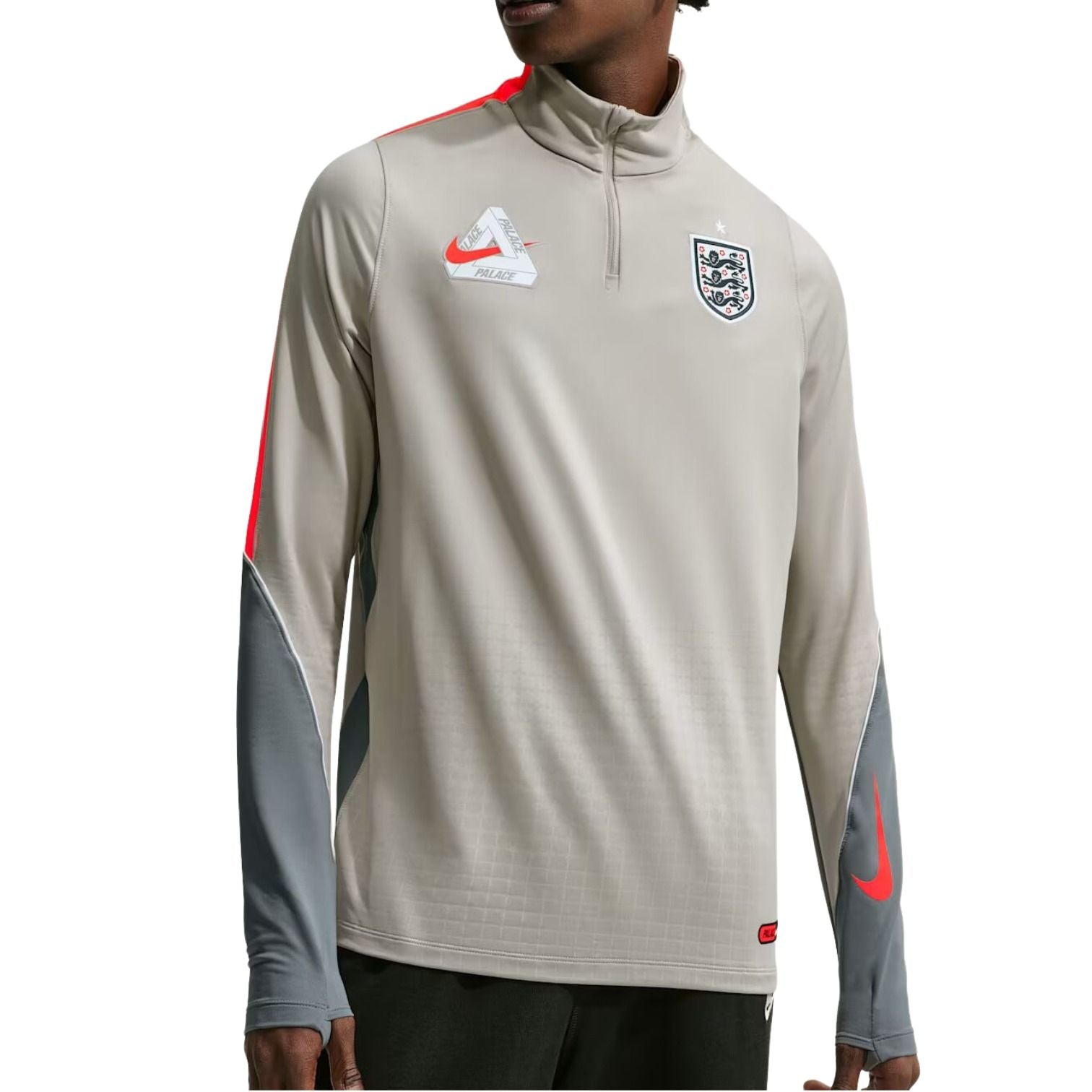 Nike x England x Palace Cryoshot Strike Drill T-Shirt 'Cool Grey' IM3229-052