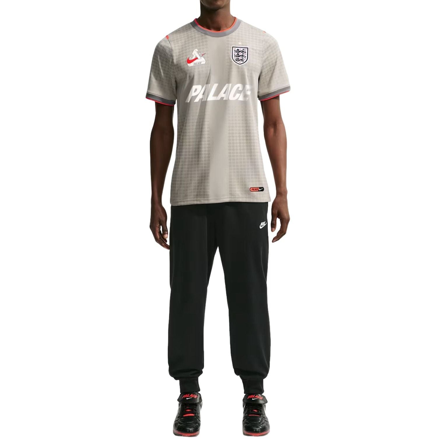 Nike x England x Palace Academy Pro T-Shirt 'Pewter Grey Bright Crimson' IH1672-052