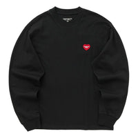 (WMNS) Carhartt WIP Heart Patch Long Sleeve T-Shirt 'Black' I035469-1V2-XX