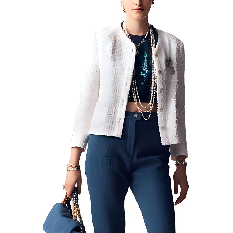 CHANEL SS23 Jackets Coats Women's White