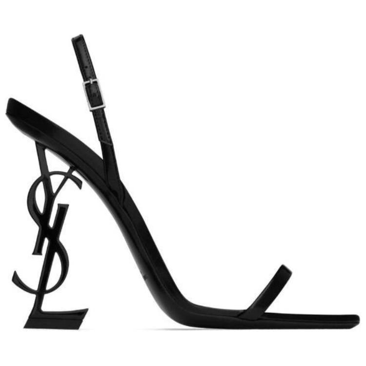 SAINT LAURENT Opyum Logo Plaque Sandals Women's