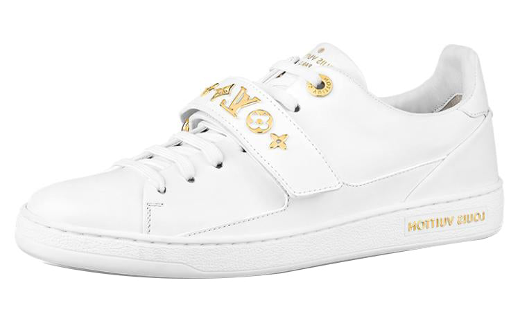 LOUIS VUITTON Frontrow Low Top Stylish Skateboarding Shoes Women's White