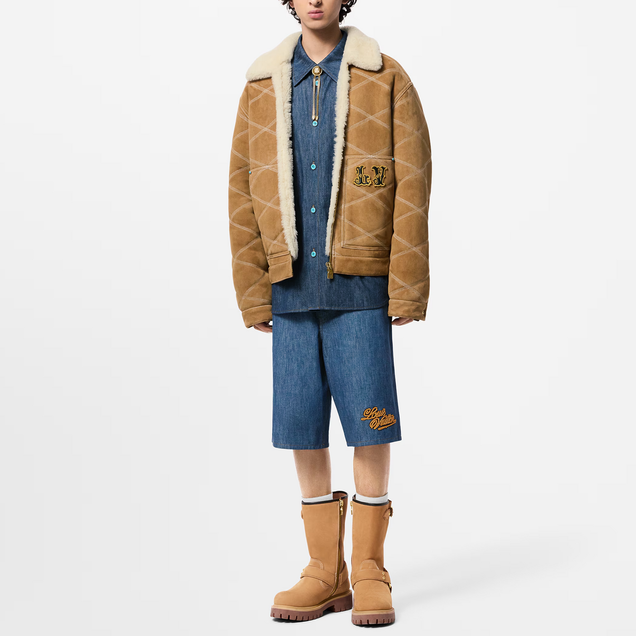 LOUIS VUITTON Cotton Chambray Shorts