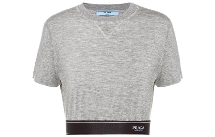 PRADA Crop Tops Women's Gray