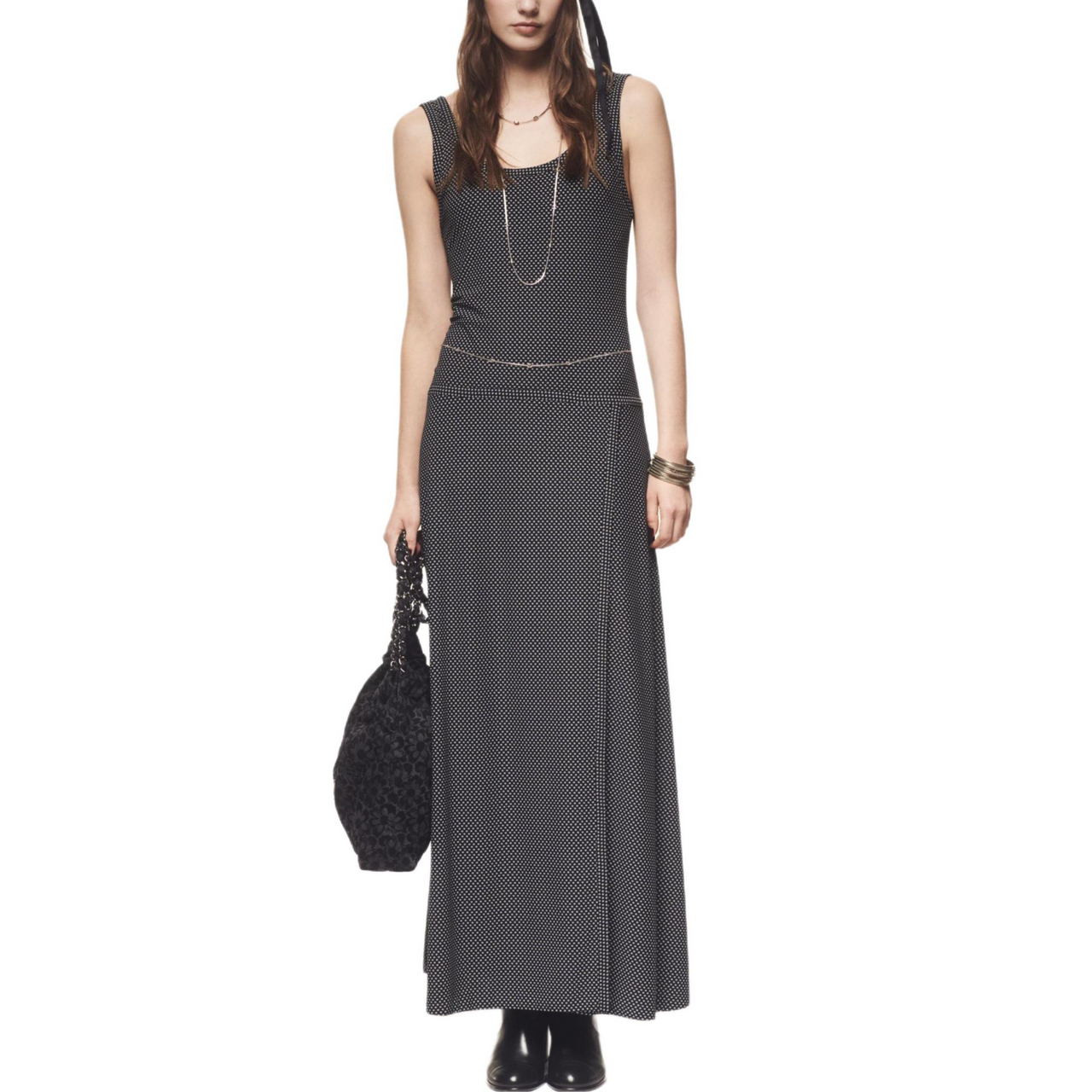 CHANEL FW24 Slip Dresses Women's Gray