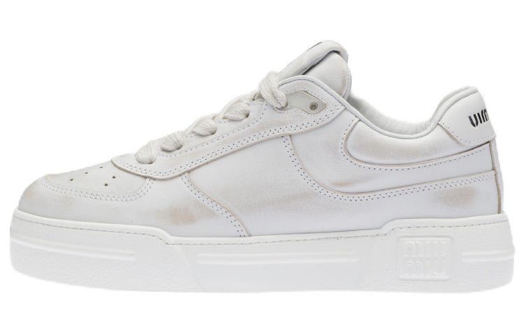 MIU MIU Low-Top Stylish Skateboarding Shoes Women's White
