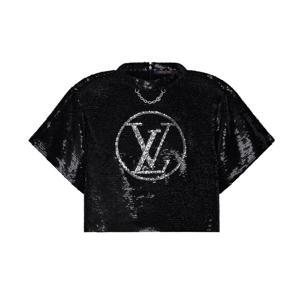 LOUIS VUITTON Lv Circle Sequin Crop Top
