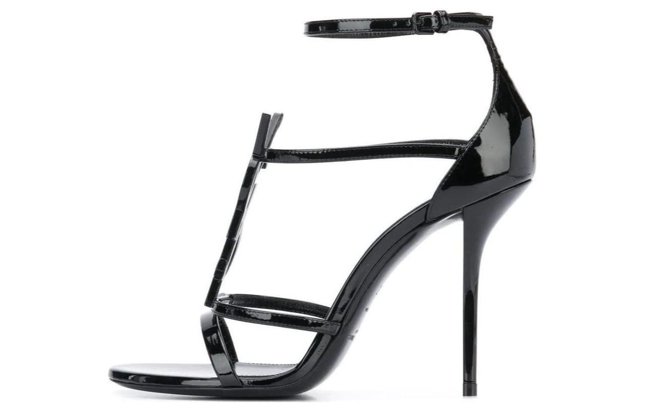 SAINT LAURENT Cassandra One Strap Sandals Women's Black