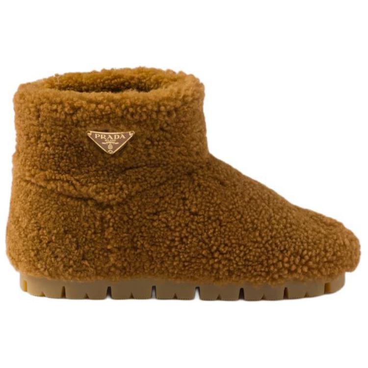 PRADA Ankle Boots Women's Caramel