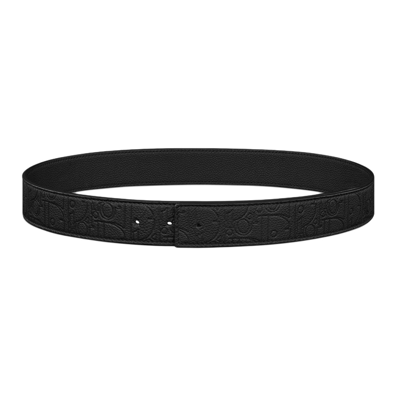 DIOR Cow Leather Belt Unisex Black Width 3.5CM