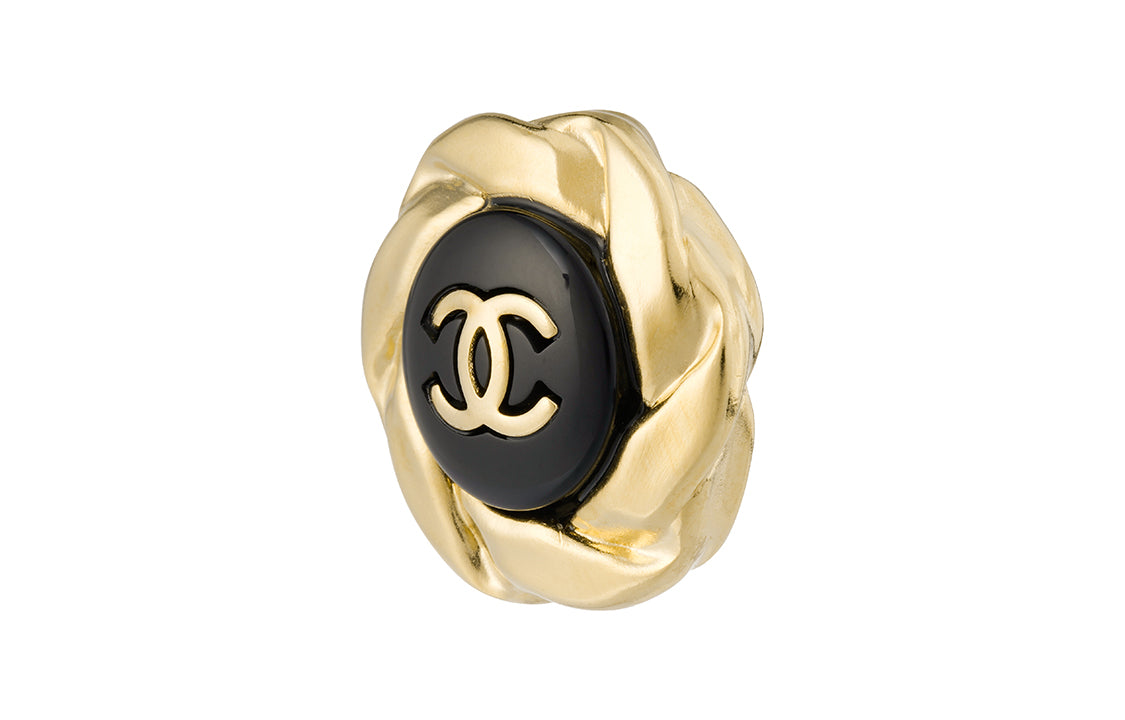 CHANEL Metal Stud Earrings Women's