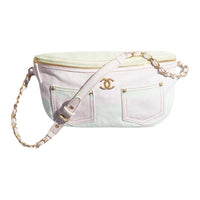 CHANEL Denim Fanny Pack Large Size Women's Multicolor