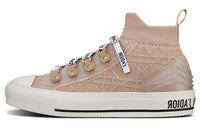 DIOR Walk'n'Dior Platform Shoes High Top Stylish Skateboarding Shoes Women's Light Nude Pink