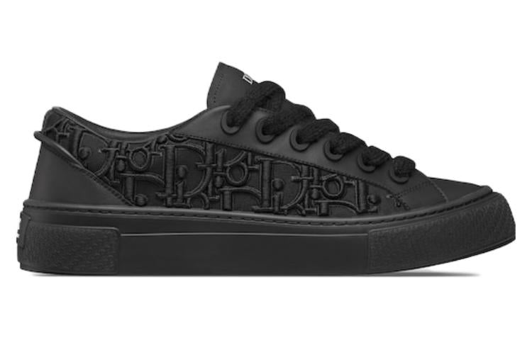 DIOR B33 Sneaker Black Smooth Calfskin Oblique Raised Embroidery Numbered