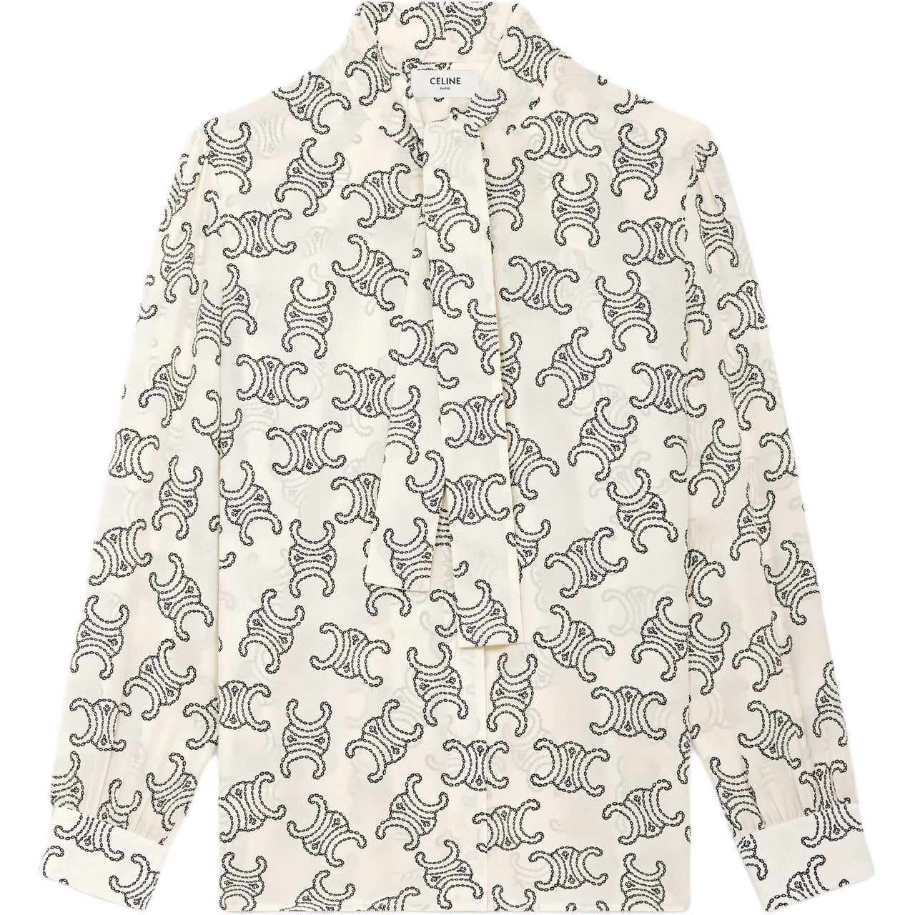 CELINE Lavallière Blouse In Crêpe De Chine
