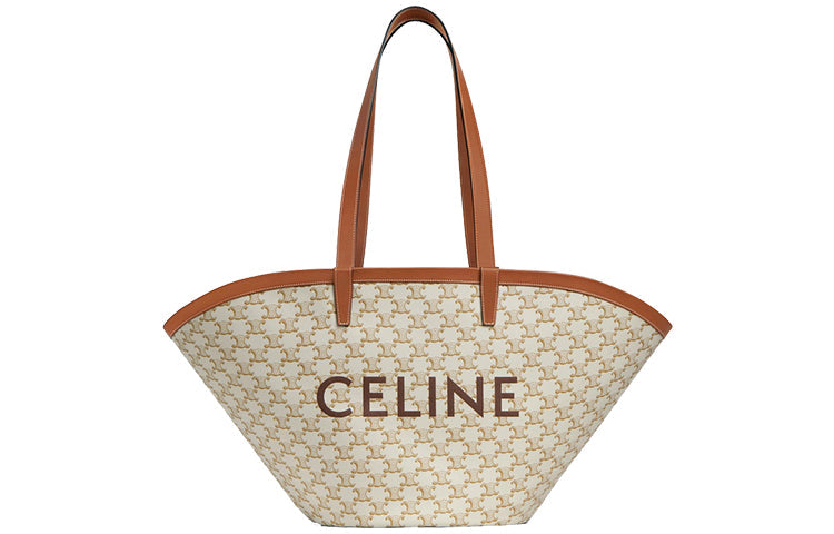CELINE Couffin Canvas With Leather Trim Tote Bag, Shopping Bag, Handbag, Shoulder Bag Women's
