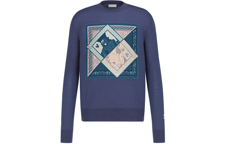 DIOR x Kenny Scharf Sweater Men's Blue