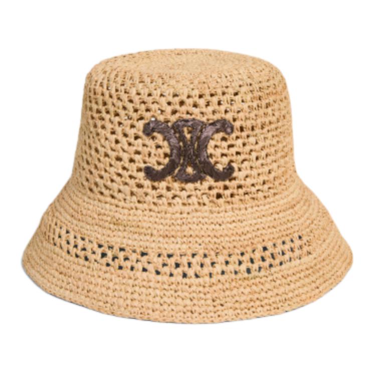 CELINE Plant Material Bucket Hats Women's Natural Color