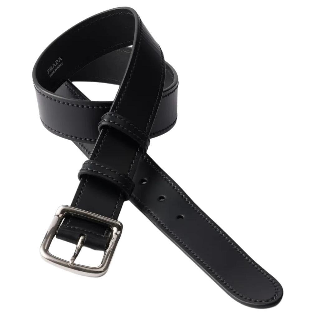 PRADA Leather Buckle Belt