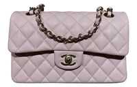 CHANEL Classic Flap CF Grained Calfskin Shoulder Bag Crossbody Bag Small Size Women's Cherry Blossom Pink