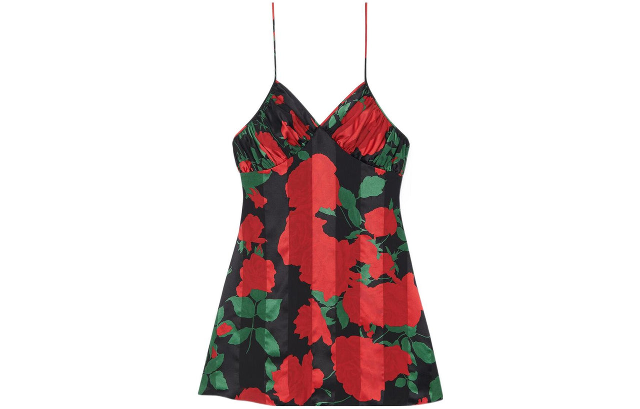 SAINT LAURENT Floral Printed Sleeveless Dress