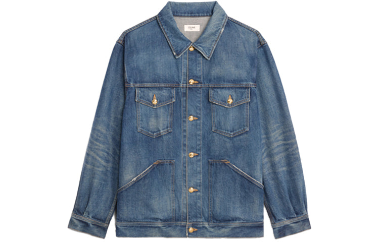 CELINE Denim Jackets Women's Blue